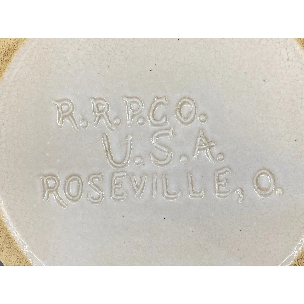 Robinson Ransbottom RRPC Vintage Dog Bowl USA Roseville Ohio Stoneware 1930s